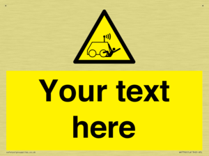 Custom warning run over by operator controlled machine